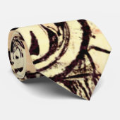 Abstracte Bloemen Grote Print Unieke Mannen Stropd Stropdas (Opgerold)