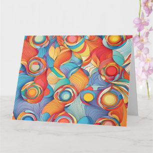Abstracte bloemen kaart