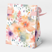 Abstracte bloemen kleurrijke viering bedankdoosjes (Achterkant)