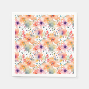 Abstracte bloemen kleurrijke viering servet