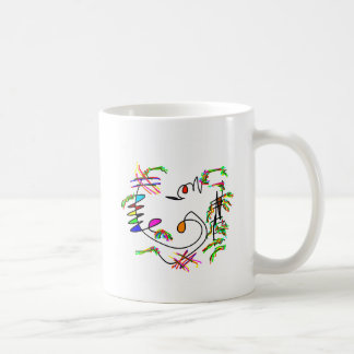 abstracte bloemen koffiemok