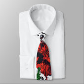 Abstracte Bloemen Mannen Stropdas Zilver (Gebonden)