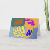 Abstracte bloemen, Matisse stijl Kaart (Voorkant)