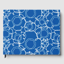 ABSTRACTE BLOEMEN MATRIX IN KONINGSBLAUW