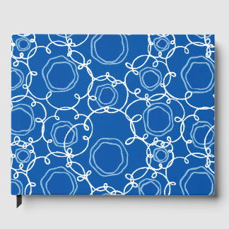 ABSTRACTE BLOEMEN MATRIX IN KONINGSBLAUW GASTENBOEK