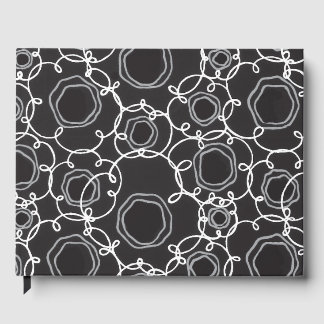 ABSTRACTE BLOEMEN MATRIX IN ZWART GASTENBOEK
