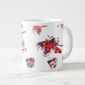 Abstracte Bloemen Mok (Voorkant rechts)