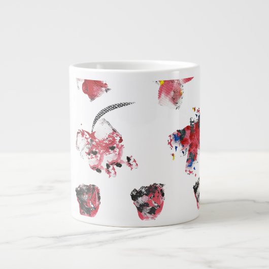 Abstracte Bloemen Mok (Voorkant)