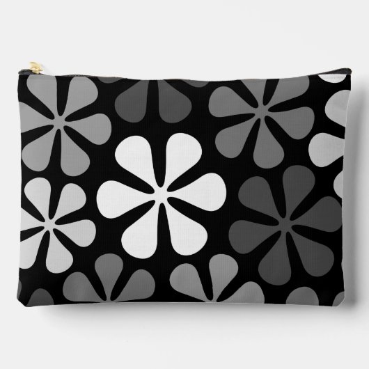 Abstracte bloemen monochroom etui (Voorkant)