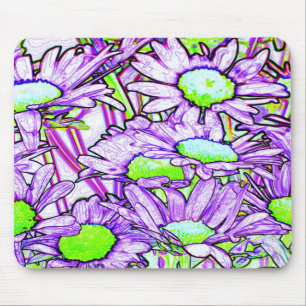 Abstracte bloemen Mousepad Muismat