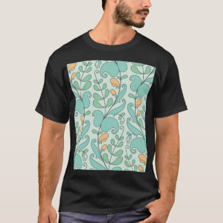 Abstracte bloemen:  naadloos patroon t-shirt