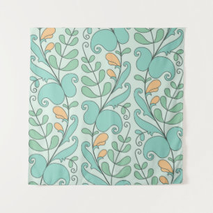 Abstracte bloemen: naadloos patroon wandkleed