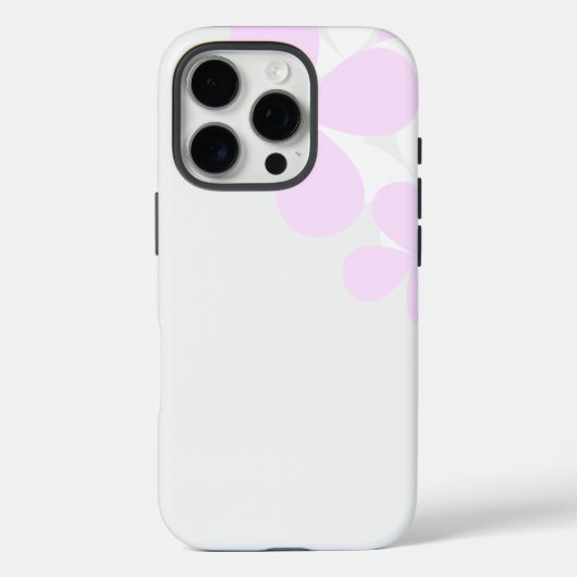 Abstracte bloemen op lichtgrijs Case-Mate iPhone case (Achterkant)