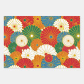 Abstracte bloemen papierbladen oppakken inpakpapier vel (Voorkant)