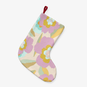 Abstracte bloemen Pastel Lila Floral Pattern Kleine Kerstsok