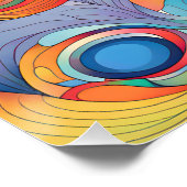 Abstracte bloemen perfect poster (Hoek)