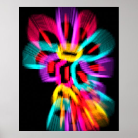 Abstracte bloemen poster (Voorkant)