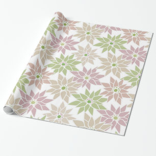 Abstracte bloemen romantisch patroon cartoon cadeaupapier