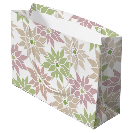 Abstracte bloemen romantisch patroon cartoon p groot cadeauzakje (Achterkant Gekanteld)