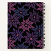 Abstracte bloemen romantisch patroon cartoon p notitieboek (Achterkant)