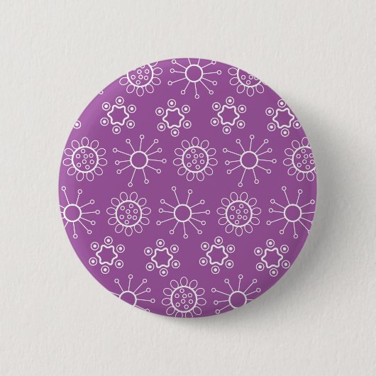 Abstracte bloemen ronde button 5,7 cm (Voorkant)