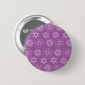 Abstracte bloemen ronde button 5,7 cm (Voorkant /achterkant)