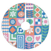 Abstracte Bloemen: Scandinavisch volksontwerp. Kerstboom Rok (Voorkant)