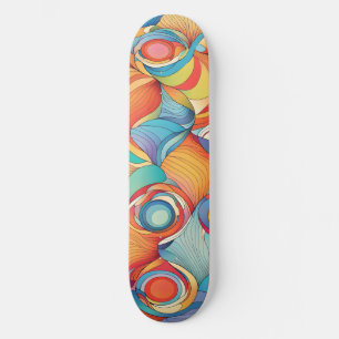 Abstracte Bloemen Skateboard