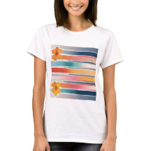 Abstracte bloemen T-Shirt