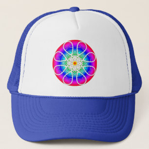 Abstracte bloemen trucker pet