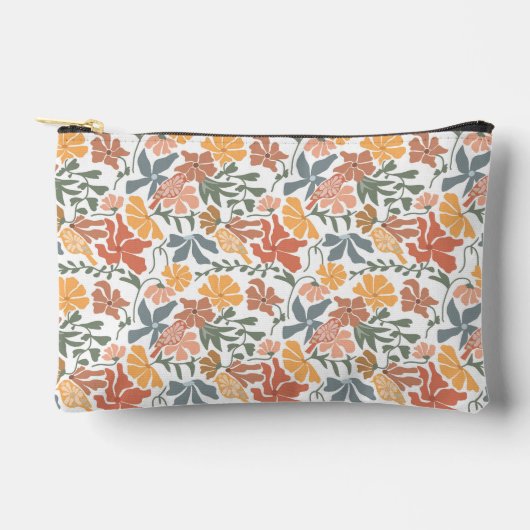 Abstracte Bloemen & Vogels Mid Century Modern Patt Etui (Voorkant)