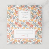 Abstracte Bloemen & Vogels Mid Century Modern Wedd (Buitenkant ongevouwen)