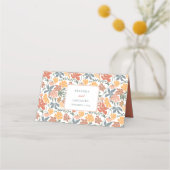 Abstracte Bloemen & Vogels Mid Century Modern Wedd (Achterkant)