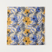 Abstracte Bloemen: Waterverf Modern Pattern Wandkleed (Voorkant)