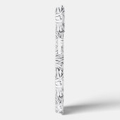 Abstracte bloemen, zwart en wit Case-Mate iPhone case (Achterkant / Rechts)