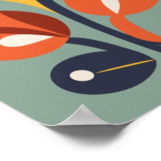 Abstracte bloemenharmonie Een samensmelting van kl Poster (Hoek)