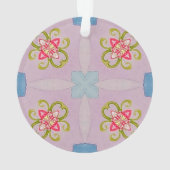 Abstracte Bloemenkruis Acryl Ornament (achterkant)