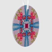 Abstracte Bloemenkruis Acryl Ornament (voorkant)