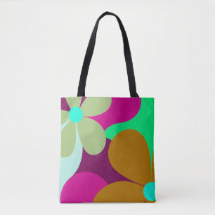 Abstracte Bloemenkunst Schoudertas Draagtas