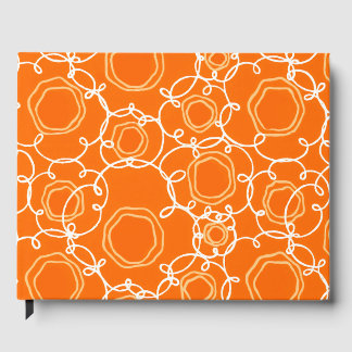 ABSTRACTE BLOEMENMATRIX IN ORANJE GASTENBOEK