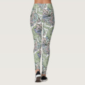 Abstracte bloemenpatroon leggings (Achterkant)