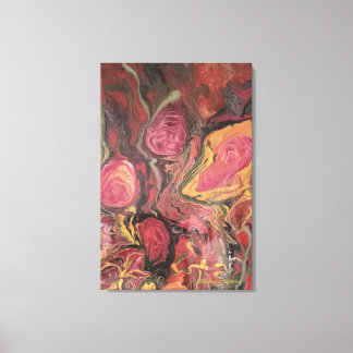 Abstracte bloemenschilderij Print