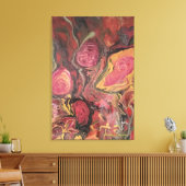 Abstracte bloemenschilderij Print (Insitu (Woonkamer))