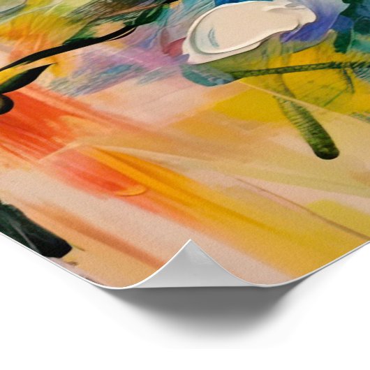 Abstracte Bloemensymfonie Fine Art Poster (Hoek)