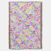 Abstracte bloementepatronen met een kleur deken (Voorkant Verticaal)