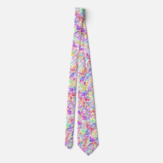 Abstracte bloementepatronen met een kleur stropdas (Achterkant)
