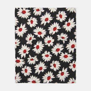 Abstracte bloemetjes, een kunstzinnig waterverf pa fleece deken