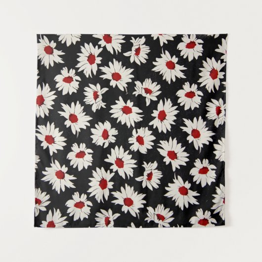 Abstracte bloemetjes, een kunstzinnig waterverf pa wandkleed (Voorkant)