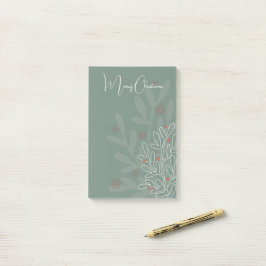 Abstracte bloemige kerstvakantiedesign post-it® notes