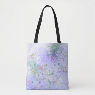 Abstracte bloemige lente bloemen draagtas